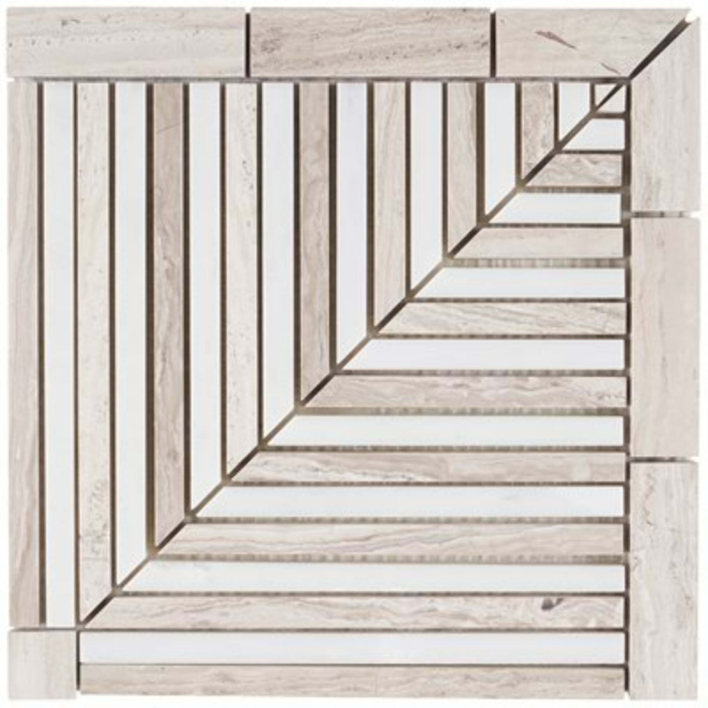Avant Garde in Linear Asian Statuary Wooden Beige
