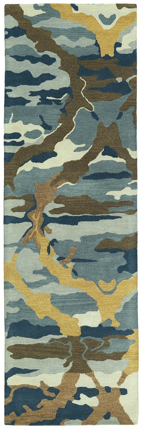 Brushstrokes Collection-BRS02-17-Blue in Blue Area Rugs