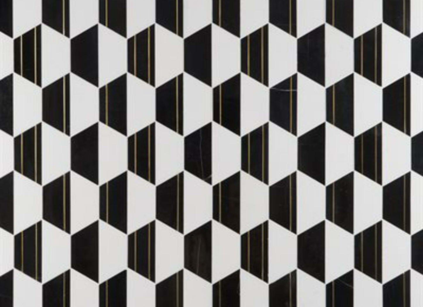 Causeway in White Thassos Black Jade Brass