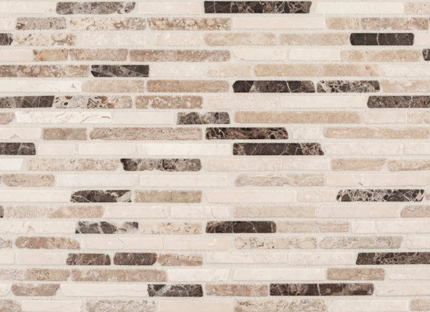 Cream Ribbon Mosaic in Beige/Cream