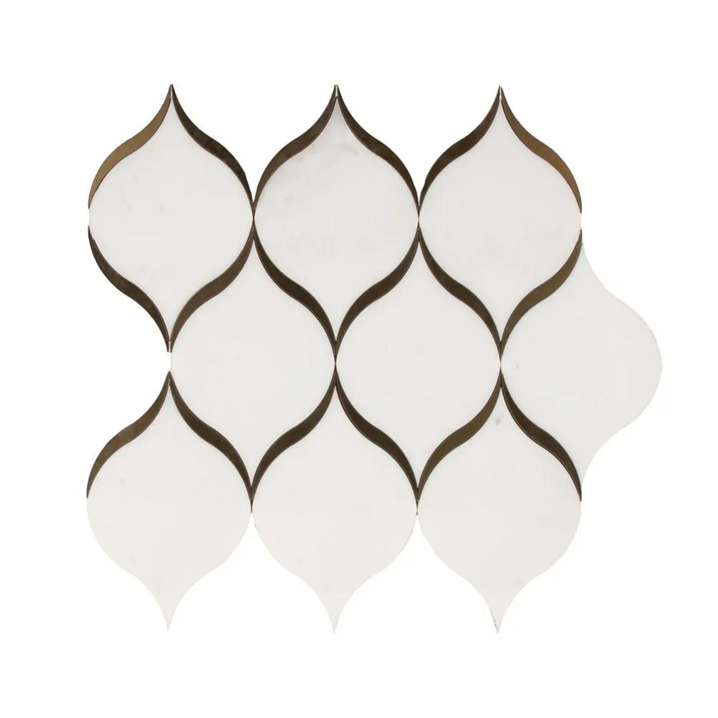 Eloquent Mosaic in White Natural Stone