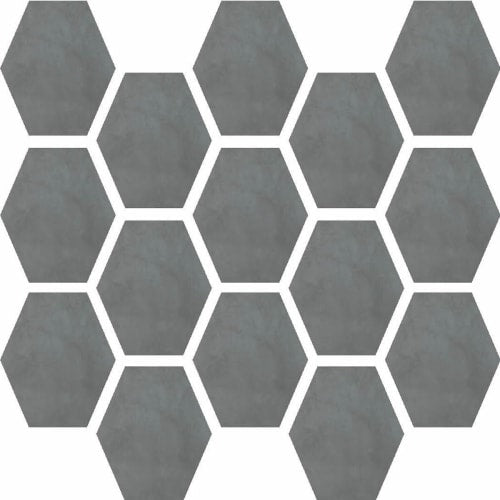 Etna in Marengo Hexagon Mosaic Tile