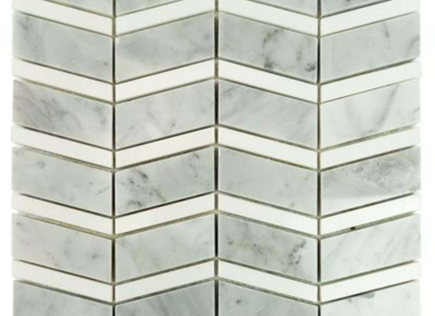 Heraldry in White Carrara With White Thassos Line
