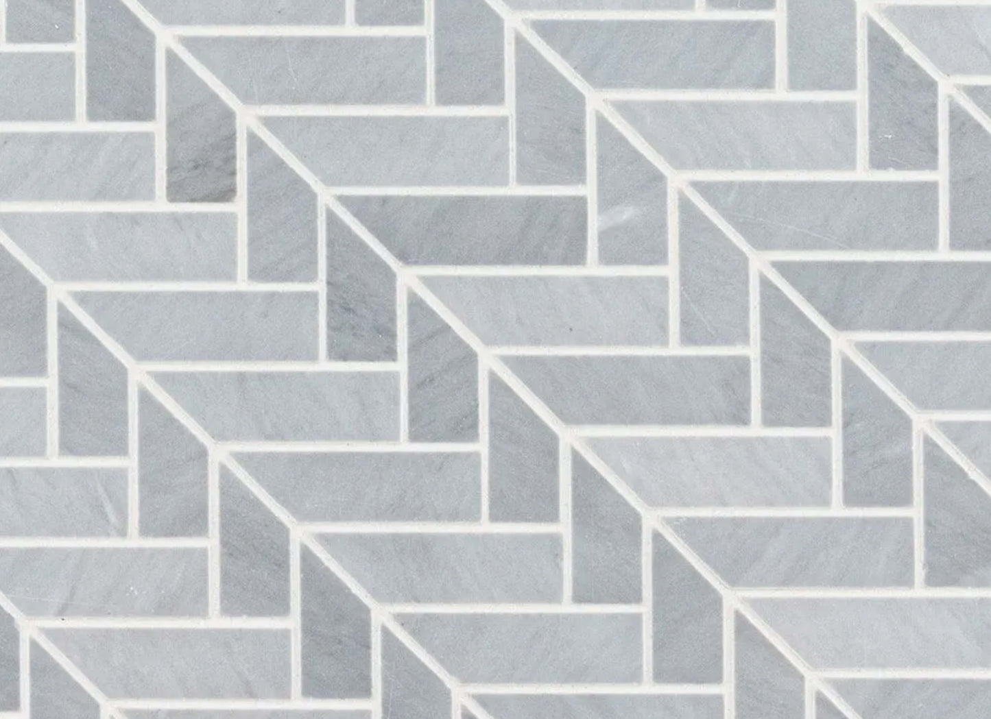 Mod Herringbone Mosaic in Bardiglio