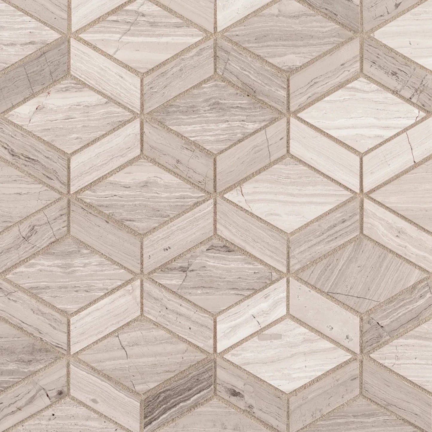Roman Bay Mosaic in Grey Natural Stone