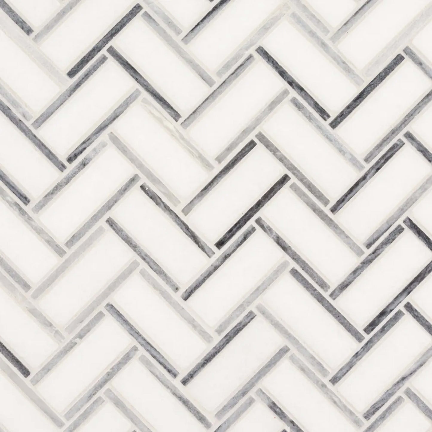 Verdigris Mosaic in White Natural Stone