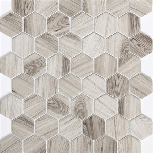 Echo in White 3" Hexagon