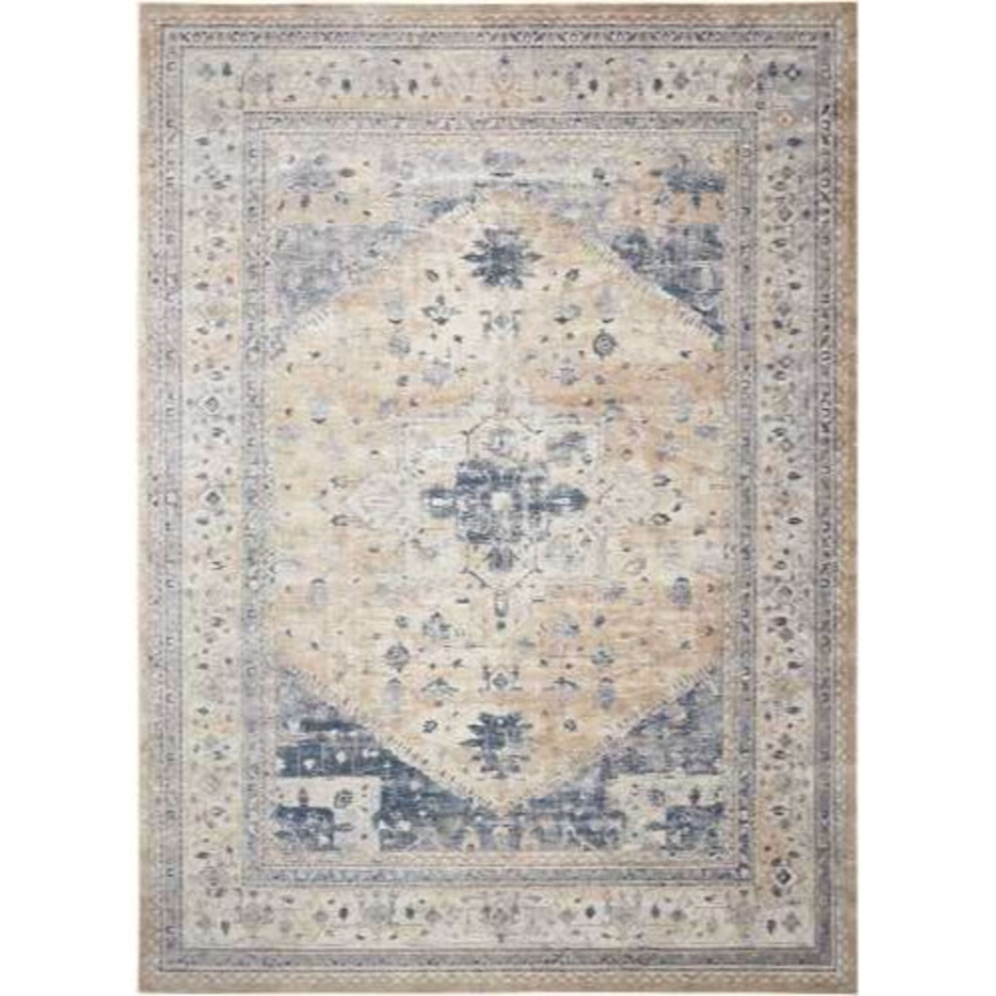 Malta MAI02 in Beige/Blue Area Rugs