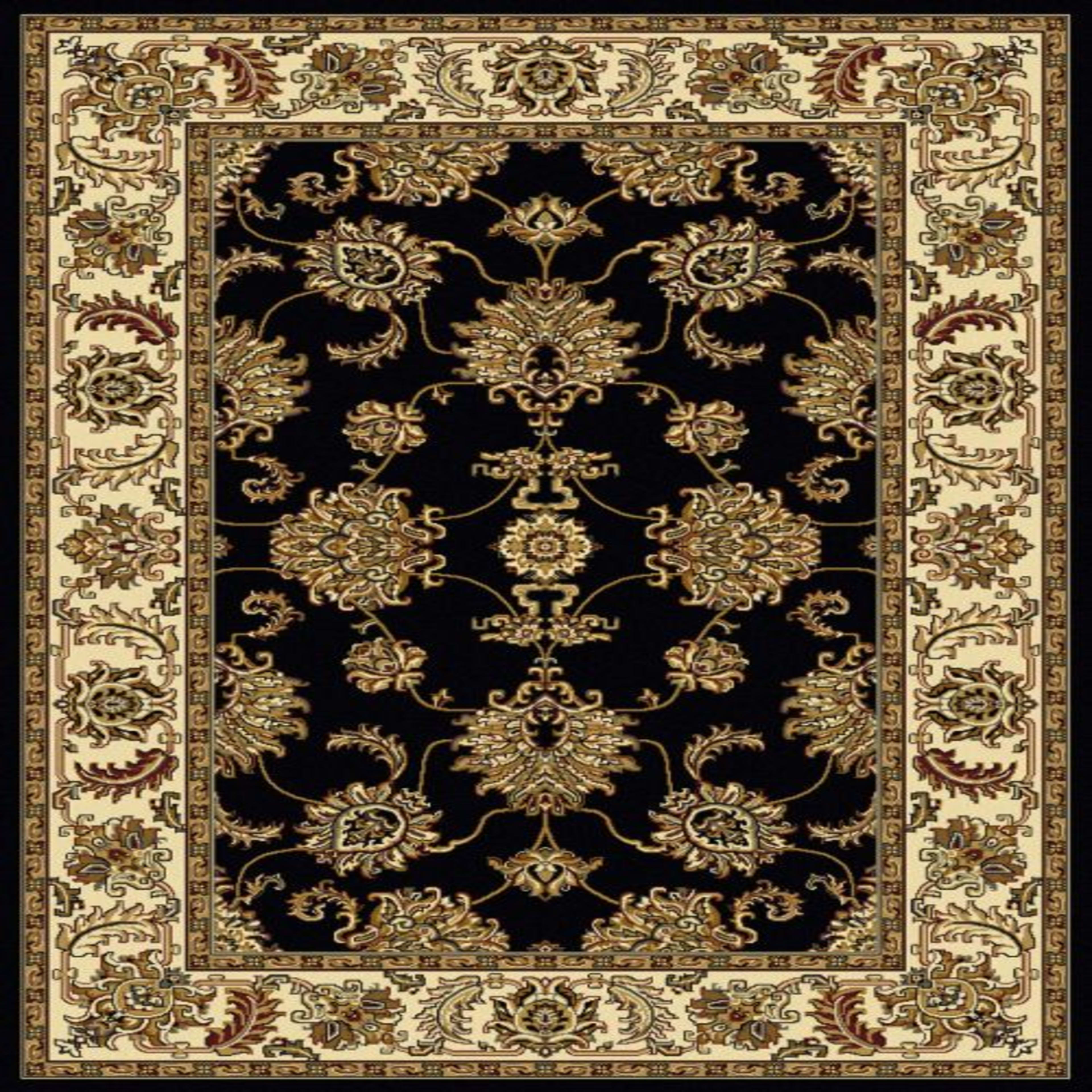 Noble - 1330 - Black in Black Area Rugs