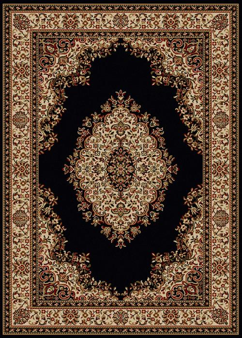 Como - 1595 - Black in Black Area Rugs
