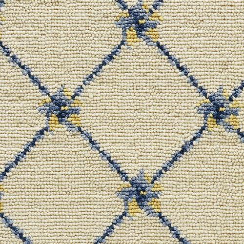 Luxe Pointe Flower Trellis in Lp03 Ivory/Blue/Yellow Carpet