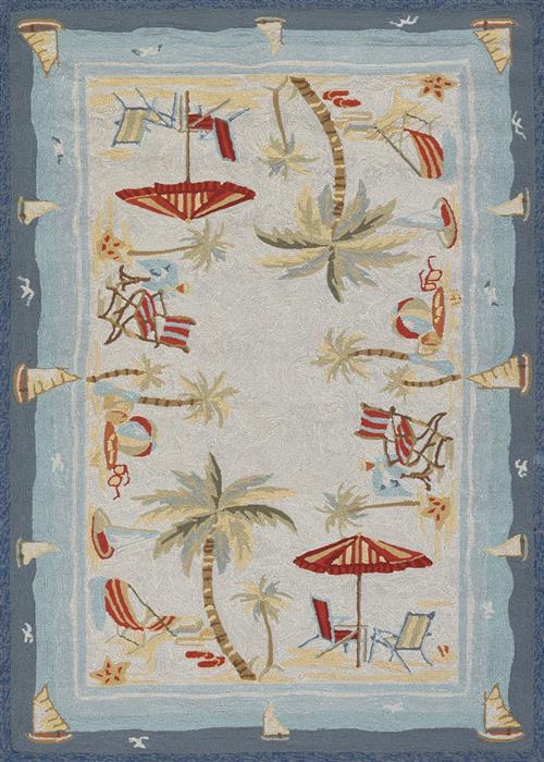 Outdoor Escape - Pacific Heights - Ocean in Ocean Area Rugs