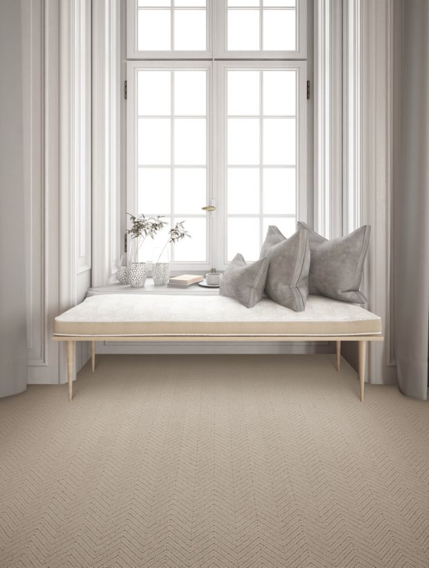 Chic Sophistication in Feather Carpet