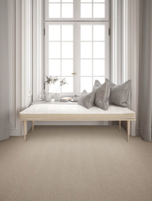 Chic Sophistication in Feather Carpet