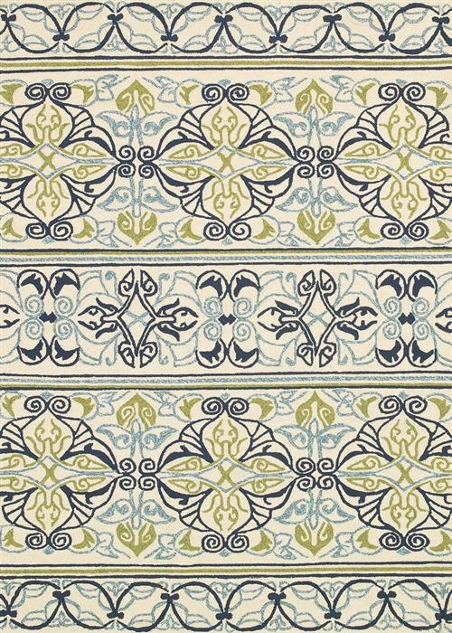 Covington - Pegasus - Ivory/Navy/Lime in Ivory/Navy/Lime Area Rugs