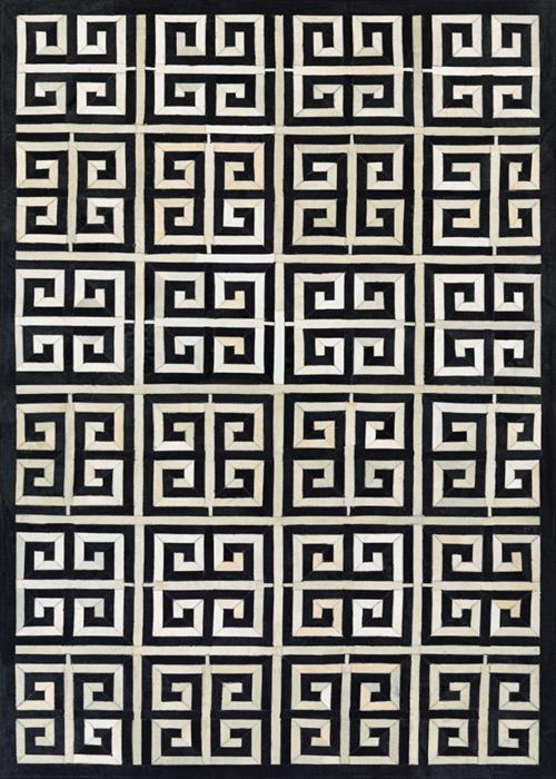 Chalet - Meander - Black/Ivory in Black/Ivory Area Rugs