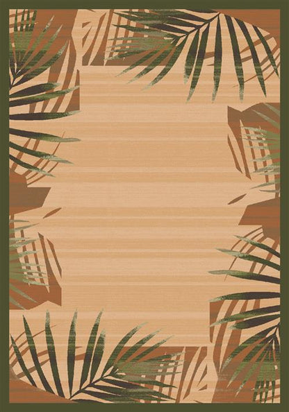 Palm Rug-00077 Deep Olive-Oval Flooring by Milliken