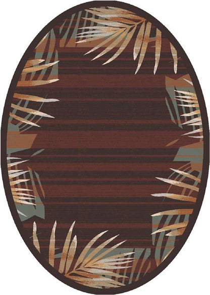 Palm Rug-00181 Dark Chocolate-Oval Flooring by Milliken