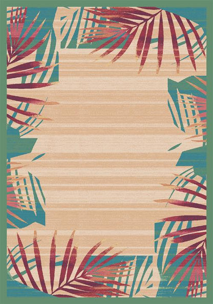 Palm Rug-00401 Verde-Oval