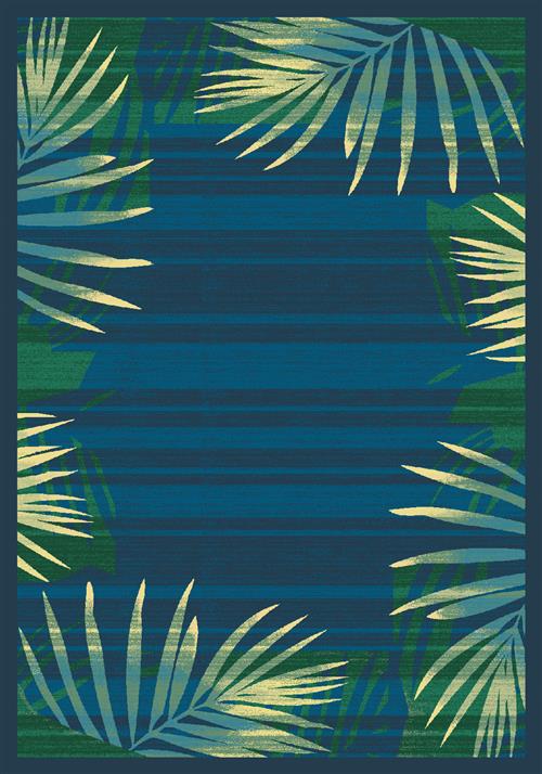 Palm Rug-00548 Blue Grey-Oval Flooring by Milliken