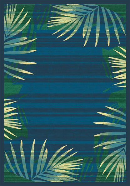 Palm Rug-00548 Blue Grey-Oval Flooring by Milliken