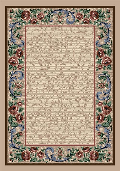 Rose Damask Rug-01000 Pearl Mist