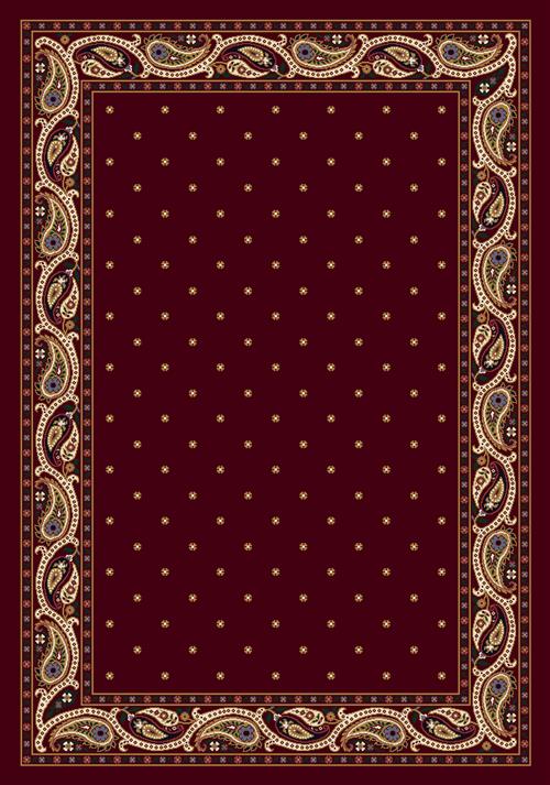 Paisley Rug-10000 Garnet Flooring by Milliken