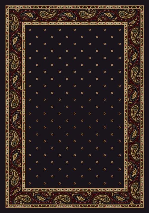 Paisley Rug-13000 Onyx Flooring by Milliken