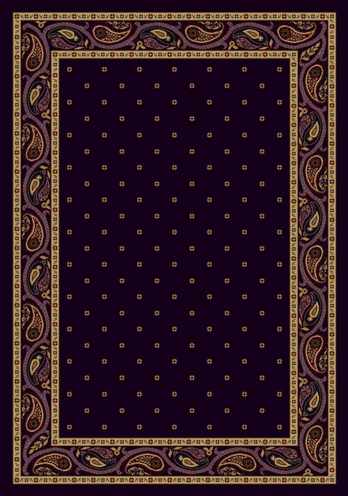 Paisley Rug-12810 Egg Plant Flooring by Milliken