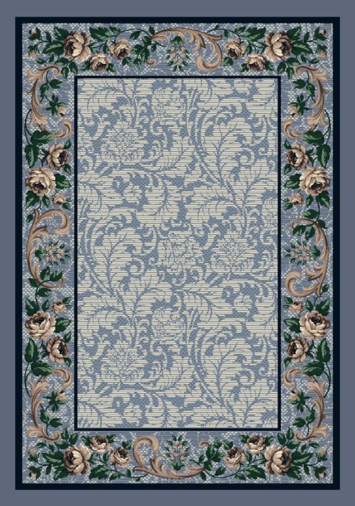 Rose Damask Rug-07000 Lapis Flooring by Milliken
