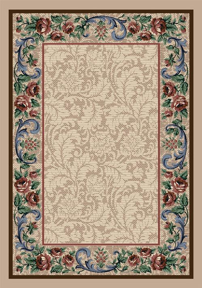 Rose Damask Rug-01000 Pearl Mist