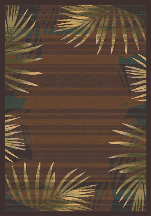 Palm Rug-00624 Fall Orange