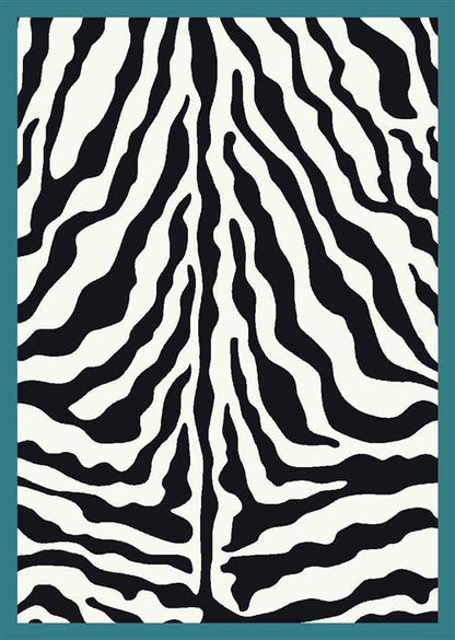 Zebra Glam-Aqua