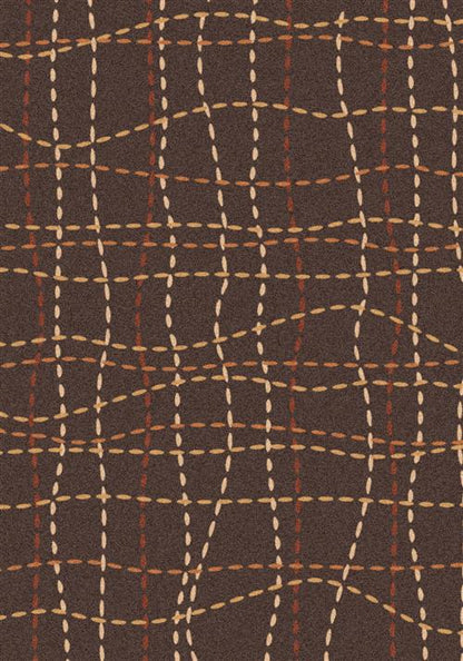 Stitches-00626 Brown Leather Flooring by Milliken