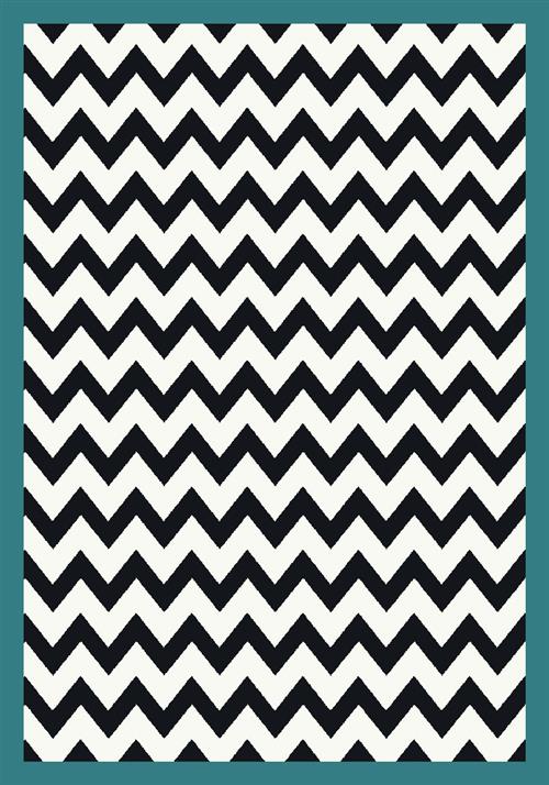 Vibe Border-Turquoise Flooring by Milliken