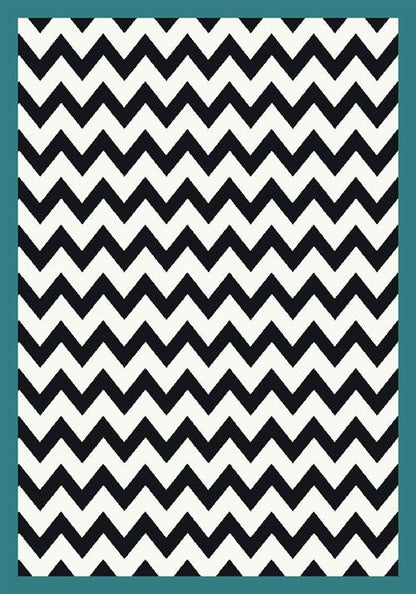 Vibe Border-Turquoise Flooring by Milliken