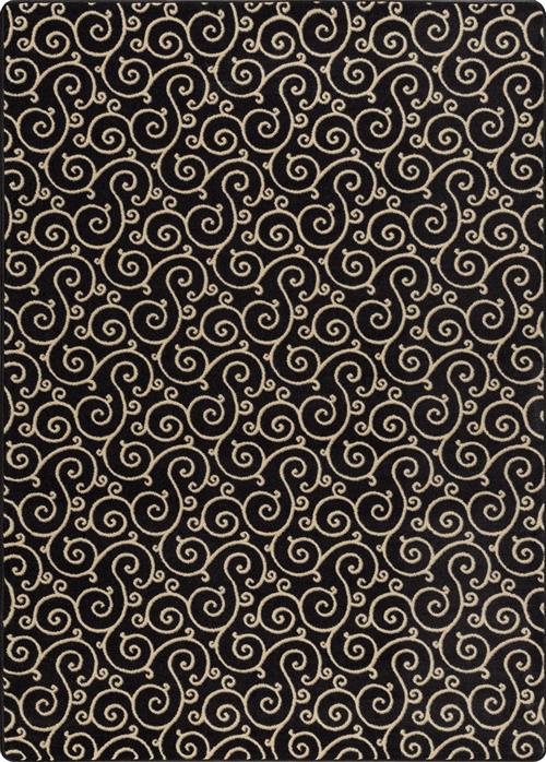 Lyrical-Velvet Black Flooring by Milliken