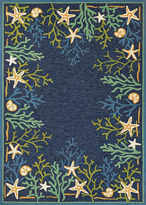 Outdoor Escape - Sea Water - Ocean/Aqua in Ocean/Aqua Area Rugs