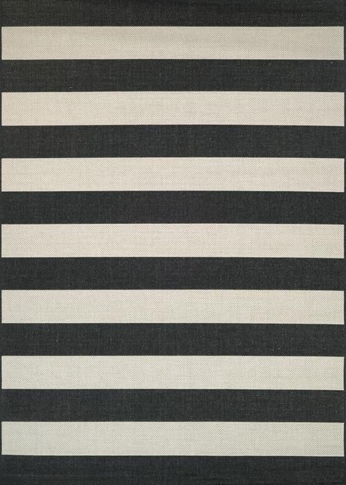 Afuera - Yacht Club - Onyx/Ivory in Onyx/Ivory Area Rugs