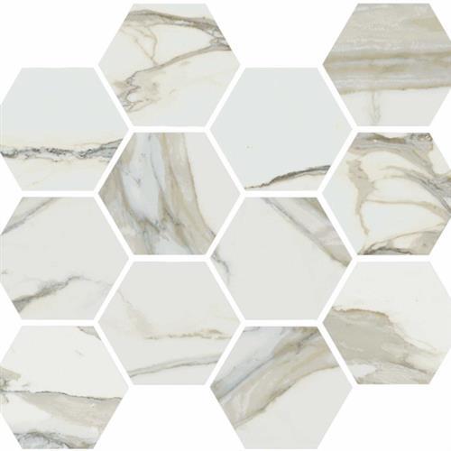 Stratus in Oro Polished - Hexagon Mosaic Tile