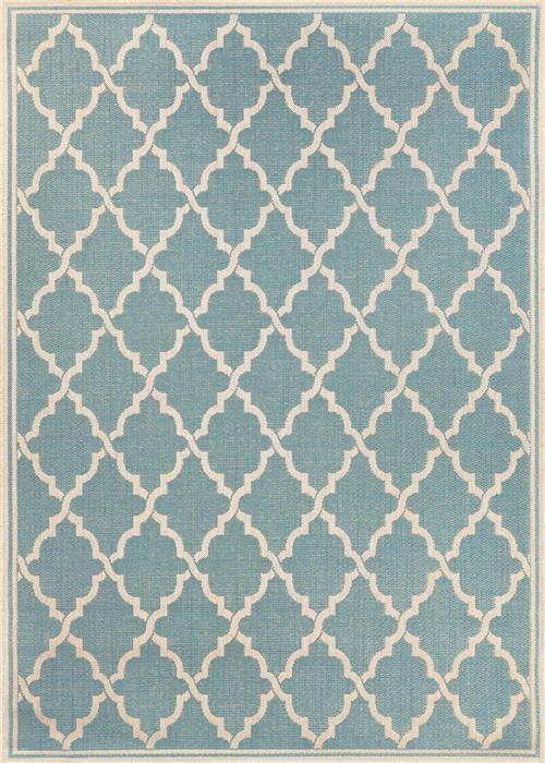 Monaco - Ocean Port - Turquoise/Sand in Turquoise/Sand Area Rugs