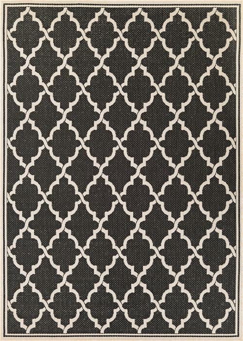 Monaco - Ocean Port - Black/Sand in Black/Sand Area Rugs