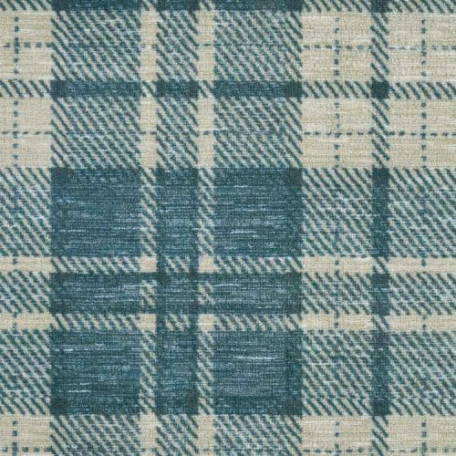 Elegance Plaid Chic in Teal Carpet