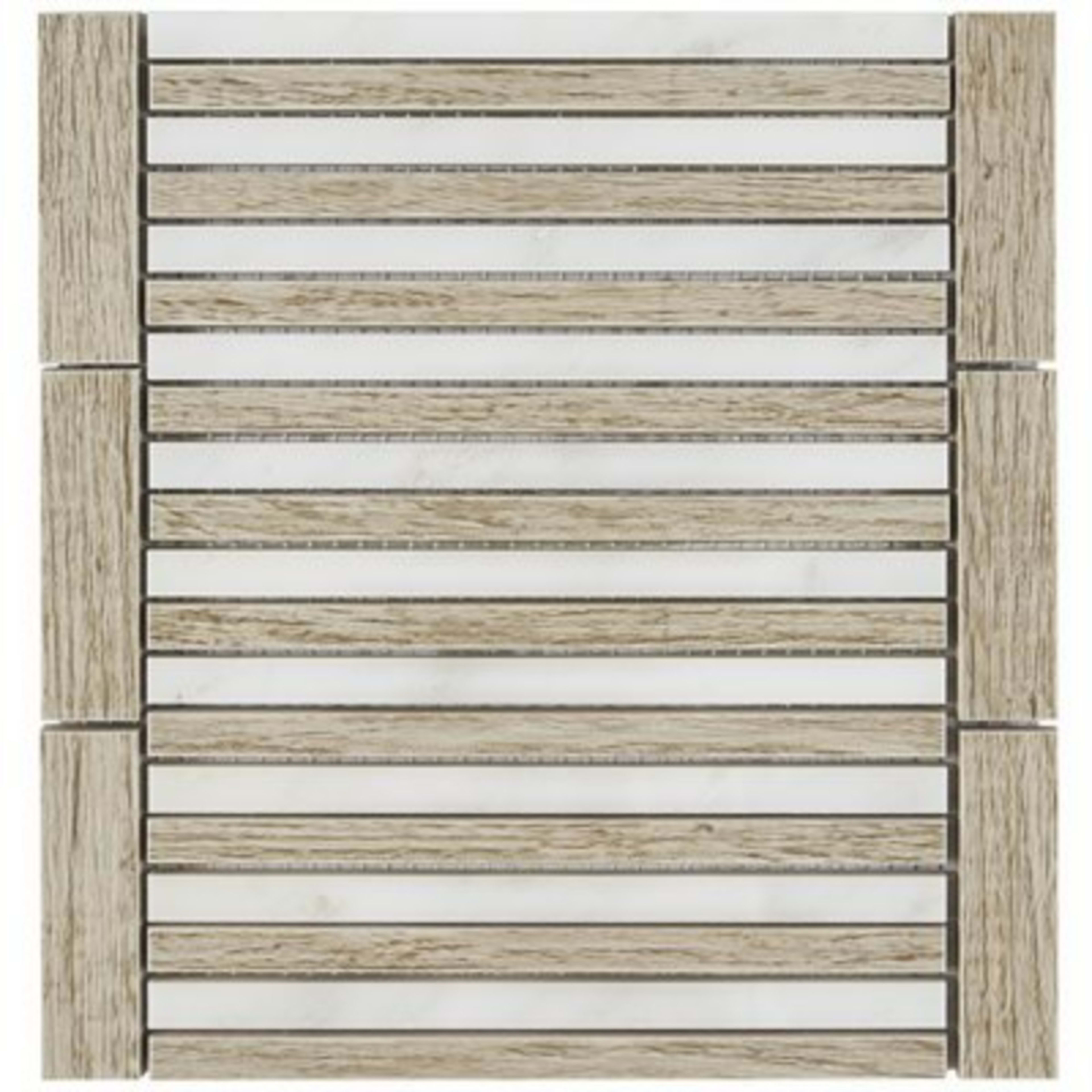 Avant Garde in Linear Asian Statuary  Wooden Beige Natural Stone