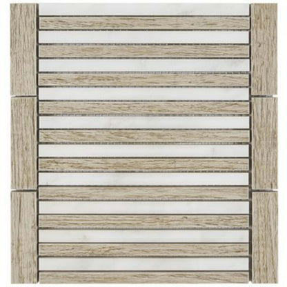 Avant Garde in Linear Asian Statuary  Wooden Beige Natural Stone