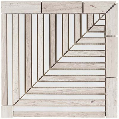 Avant Garde in Linear Asian Statuary  Wooden Beige