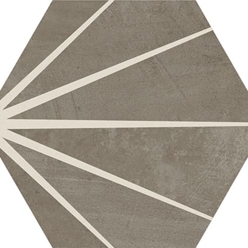 Boho in Smoke Starburst Hexagon Tile