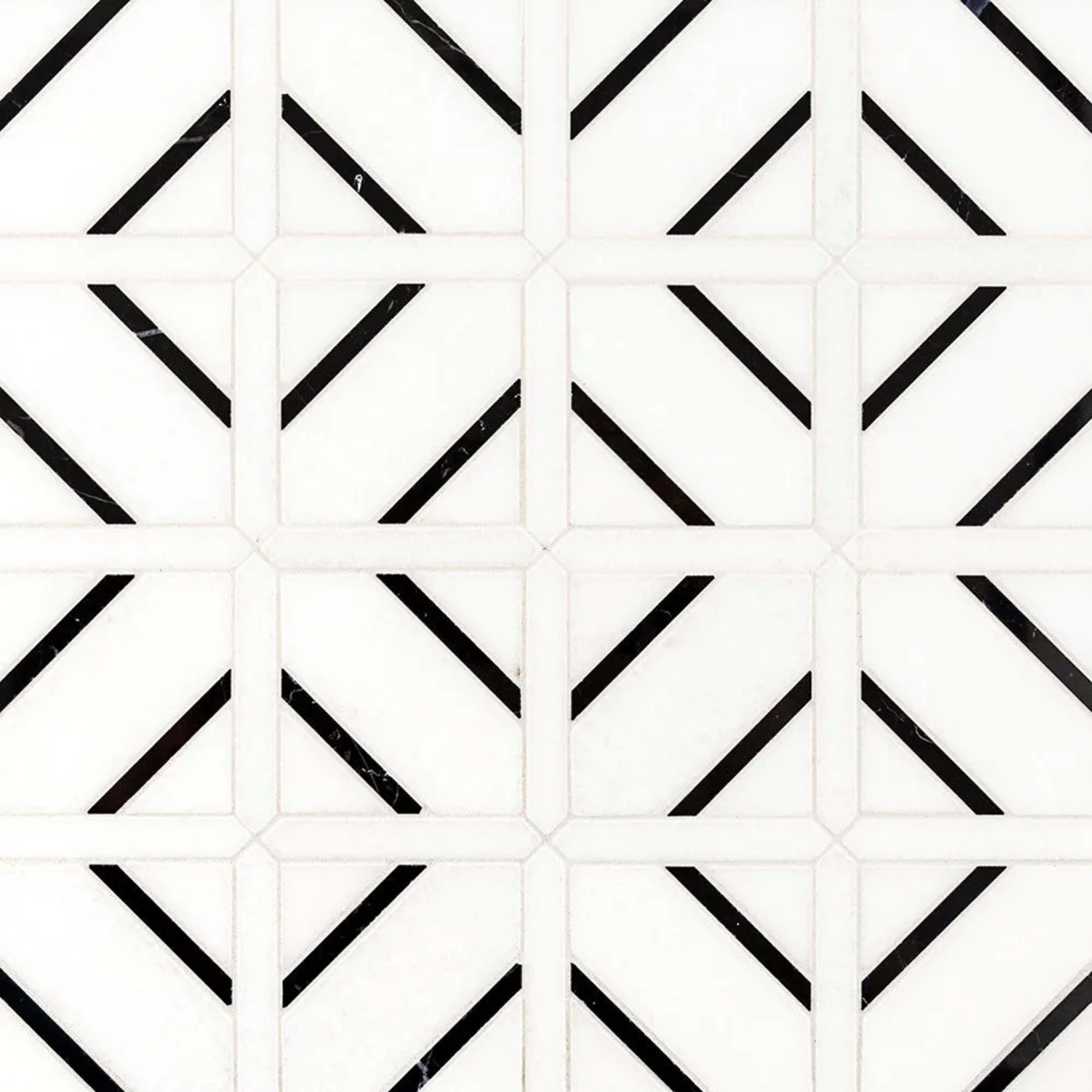 Avant Mosaic in Nero Marquina Natural Stone