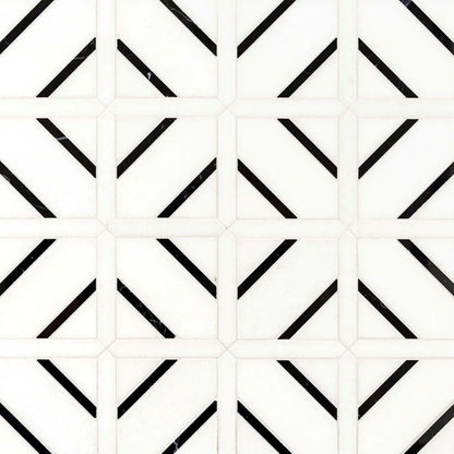 Avant Mosaic in Nero Marquina Natural Stone