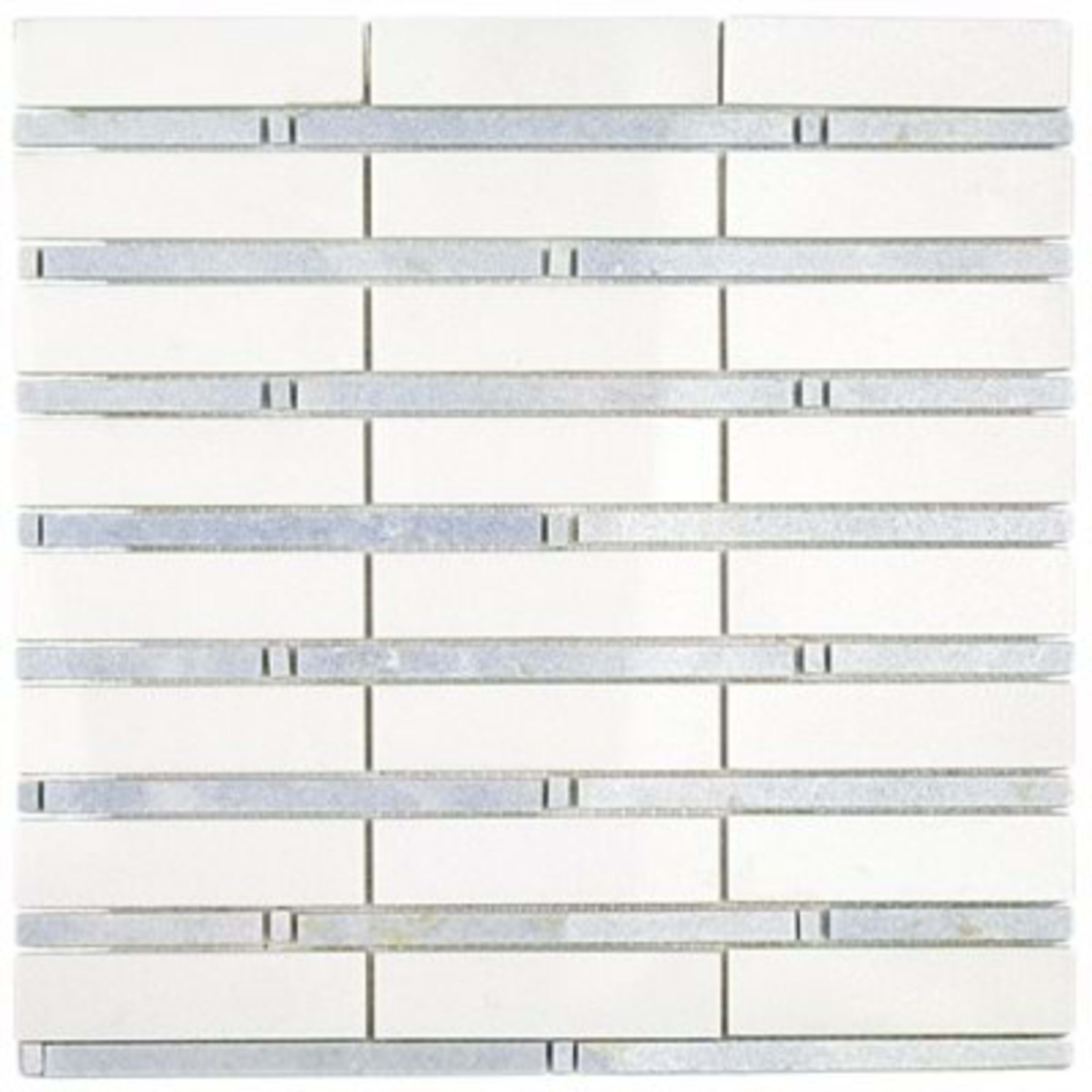 Bardiglio in Bamboo Pattern White Thassos  Blue Celeste Line Natural Stone